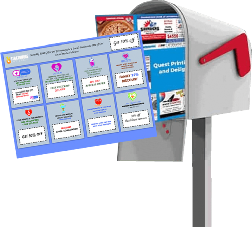 post card in mail box